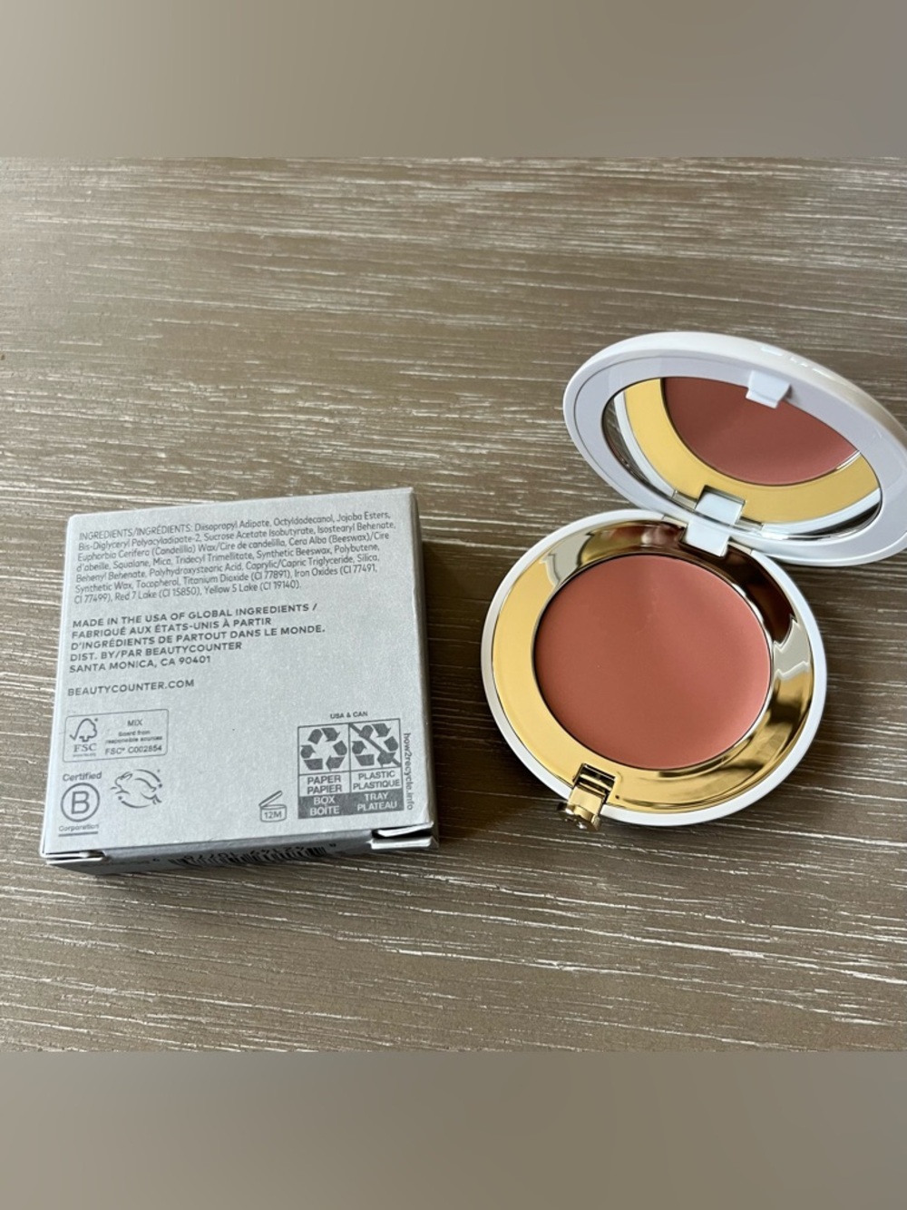 Beautycounter Cheeky Clean Cream Blush in Chai Full Size 0.15 oz - Picture 4 of 9